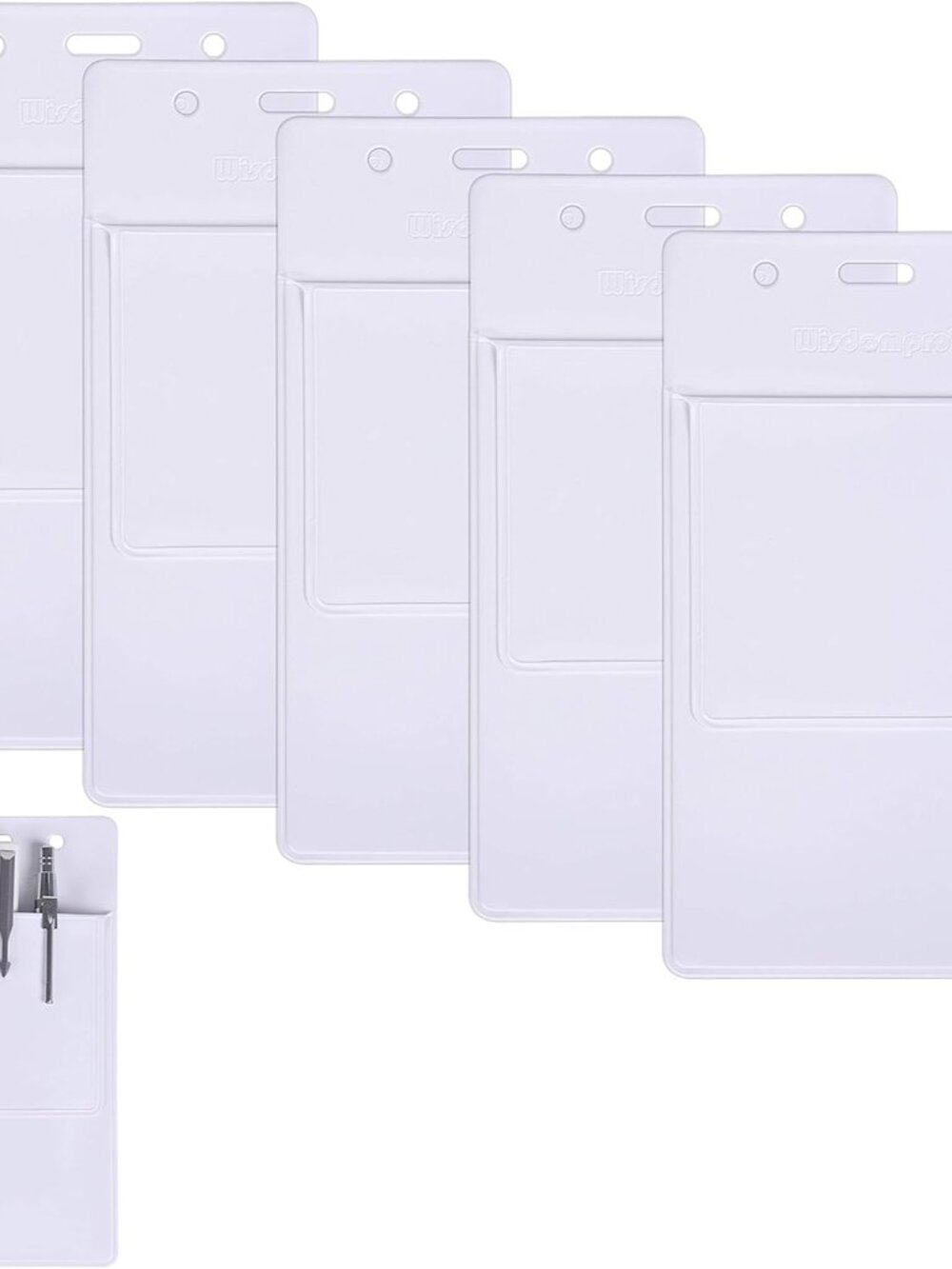 5 Pack Pocket Protector for Shirts/Lab Coats/Pants, White